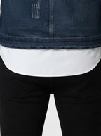 Men's Autumn Washed Denim Zip-Up Jacket