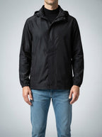 Men's Autumn Waterproof Rain Jacket with Snap Storm Flap
