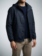 Men's Autumn Waterproof Rain Jacket with Snap Storm Flap