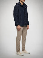 Men's Autumn Waterproof Rain Jacket with Snap Storm Flap
