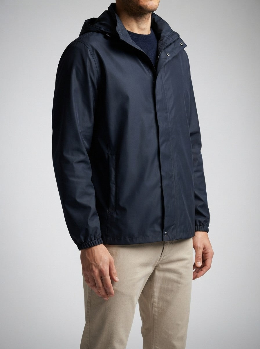 Men's Autumn Waterproof Rain Jacket with Snap Storm Flap