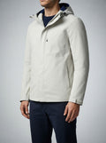 Men's Autumn Waterproof Shell Rain Jacket with Toggle Hood