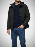 Men's Autumn Waterproof Shell Rain Jacket with Toggle Hood