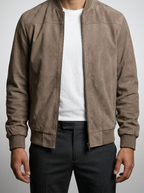 Men's Autumn Zip Front Stand Collar Flight Jacket