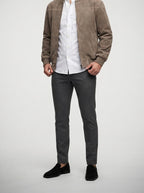 Men's Autumn Zip-Up Bomber Jacket with Stand Collar