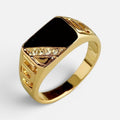 Men's Black Stone Signet Ring