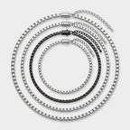 Men's Box Chain Bracelet Set
