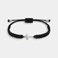 Men's Braided Cross Charm Bracelet