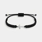 Men's Braided Cross Charm Bracelet