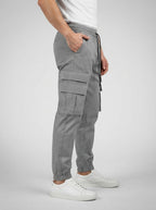 Men's Casual Cargo Joggers with Patch Pockets