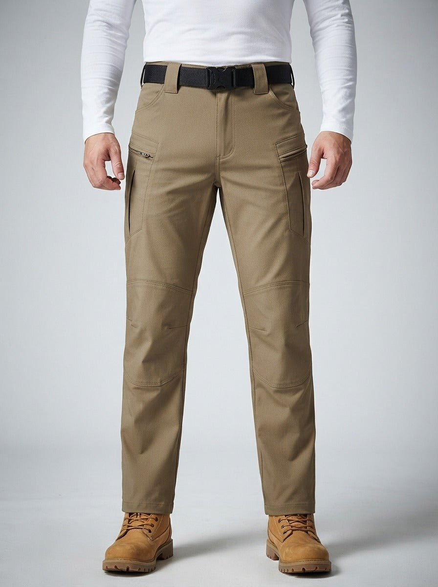 Men's Casual Cargo Trousers with Belt Loop Waistband