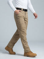 Men's Casual Cargo Trousers with Belt Loop Waistband