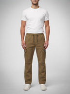 Men's Casual Cargo Trousers with Drawstring Waist