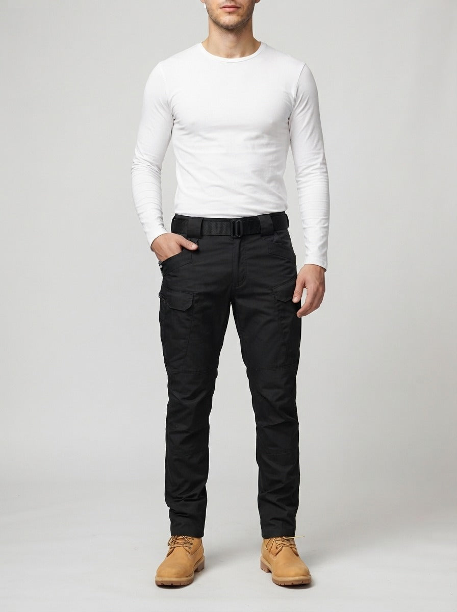 Men's Casual Cargo Trousers with Flap Pockets