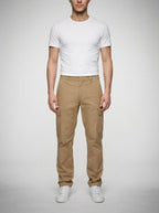 Men's Casual Cargo Trousers with Patch Pockets