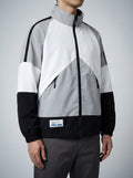 Men's Casual Colour Block Track Jacket with Zip Pockets