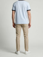 Men's Casual Contrast Trim Cotton Crew Neck T-Shirt