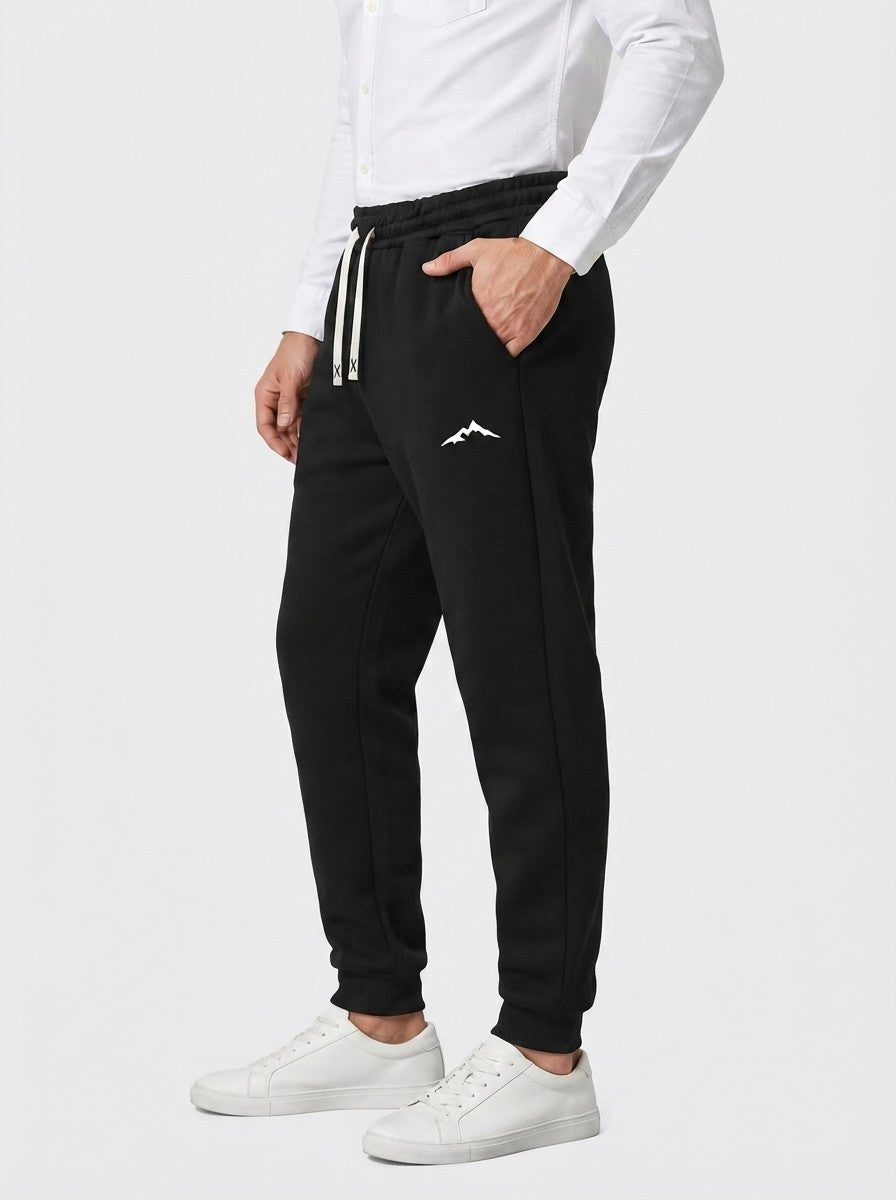Men's Casual Fleece Joggers with Elasticated Drawstring Waist