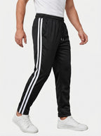 Men's Casual Jogger Pants with Contrast Side Stripe