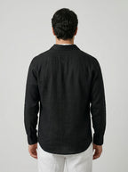 Men's Casual Linen Long Sleeve Shirt