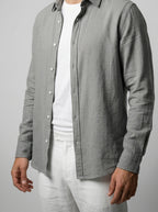 Men's Casual Linen Long Sleeve Shirt