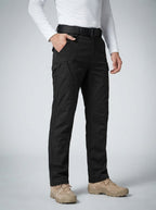 Men's Casual Multi Pocket Cargo Trousers with Zip Fastening