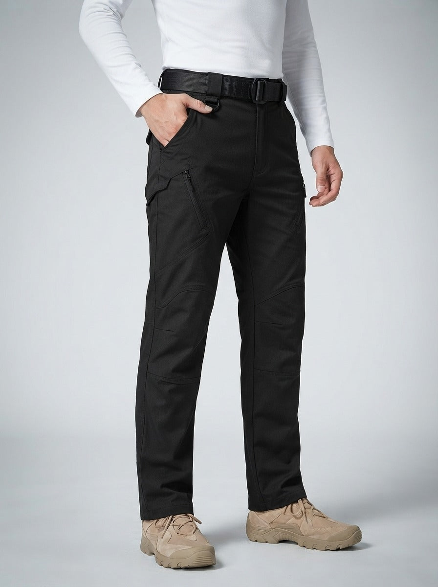Men's Casual Multi Pocket Cargo Trousers with Zip Fastening