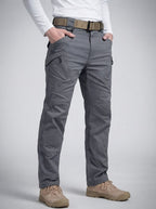 Men's Casual Multi Pocket Cargo Trousers with Zip Fastening