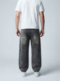 Men's Casual Oversized Baggy Jeans with Washed Finish | Y2K Streetwear