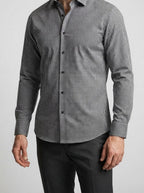 Men's Casual Slim Fit Check Cotton Shirt
