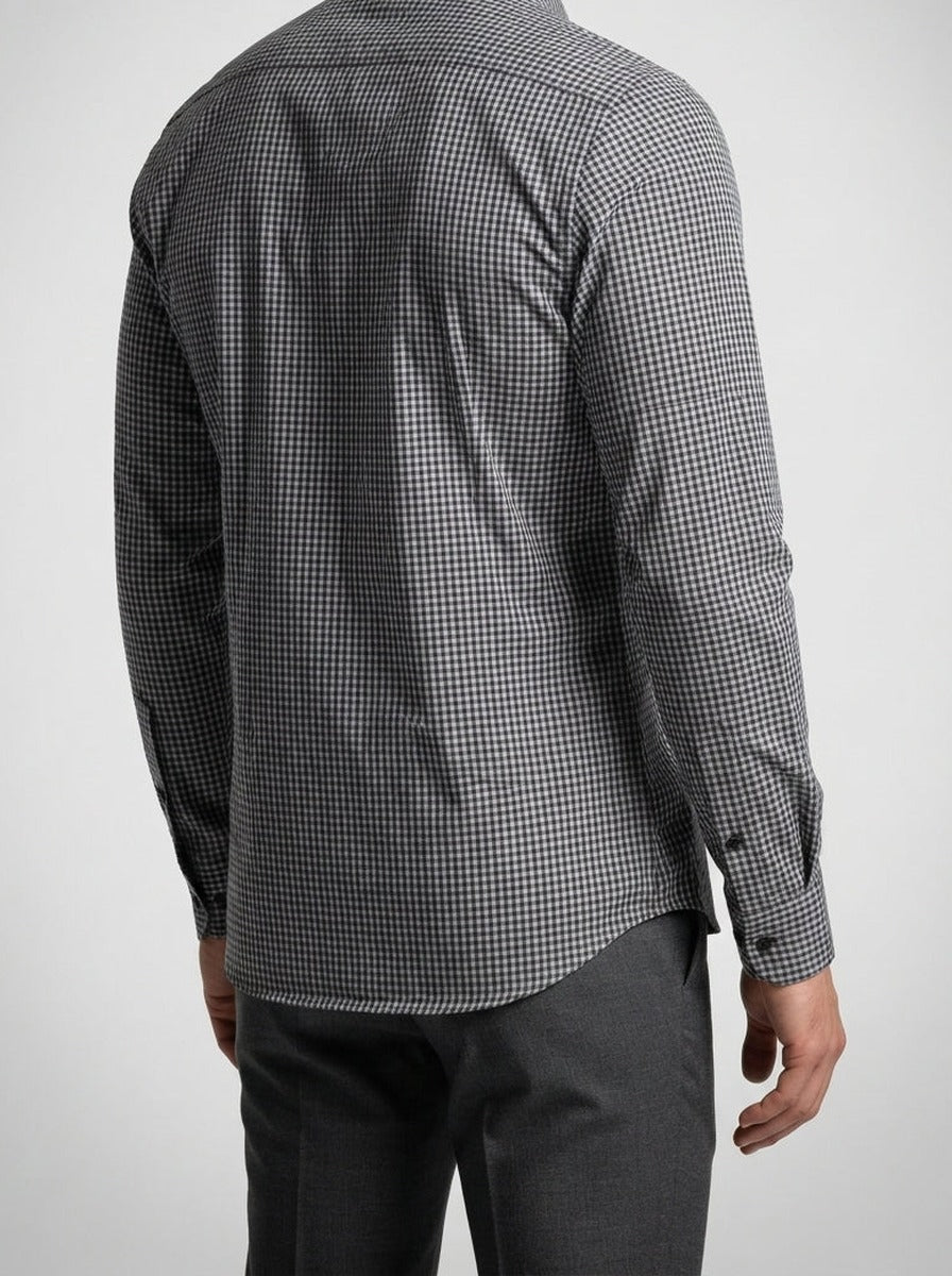 Men's Casual Slim Fit Check Cotton Shirt