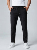 Men's Casual Slim Fit Joggers with Zip Pocket