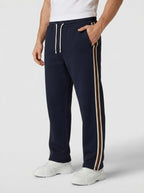 Men's Casual Straight Leg Sweatpants with Contrast Side Stripe