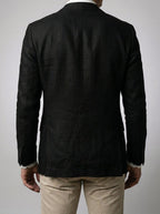 Men's Classic Linen Blend Notch Lapel Blazer