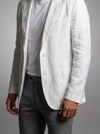 Men's Classic Linen Notch Lapel Blazer