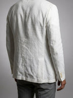 Men's Classic Linen Notch Lapel Blazer