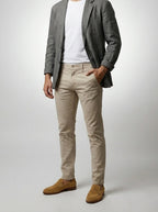 Men's Classic Linen Two Button Blazer with Notch Lapels