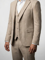Men's Classic Single Breasted Three-Piece Wedding Suit
