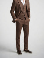 Men's Classic Single Breasted Three-Piece Wedding Suit