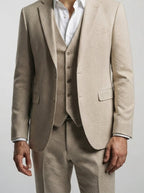Men's Classic Single Breasted Three-Piece Wedding Suit