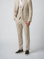 Men's Classic Single Breasted Three-Piece Wedding Suit