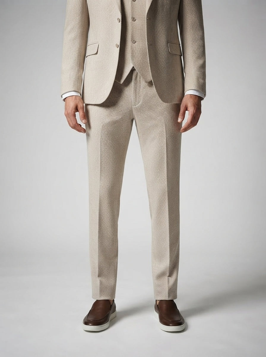 Men's Classic Single Breasted Three-Piece Wedding Suit