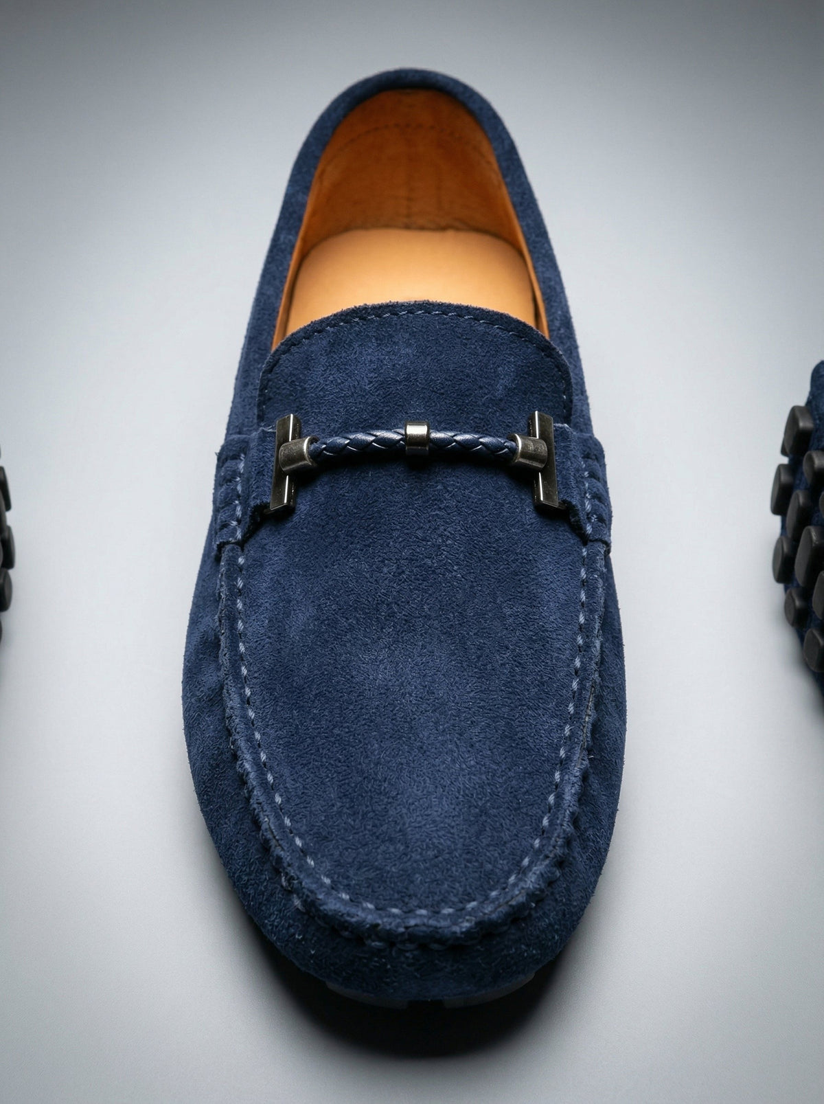 Men's Classic Slip-On Suede Horsebit Driving Loafers