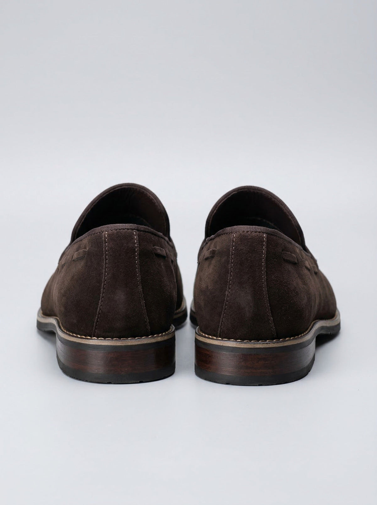 Men's Classic Slip-On Suede Tassel Loafers with Contrast Welt