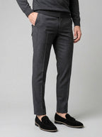 Men's Classic Slip-On Suede Tassel Loafers with Contrast Welt