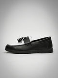 Men's Classic Slip-On Two Tone Leather Tassel Loafers