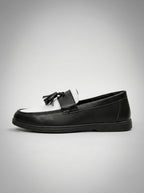 Men's Classic Slip-On Two Tone Leather Tassel Loafers