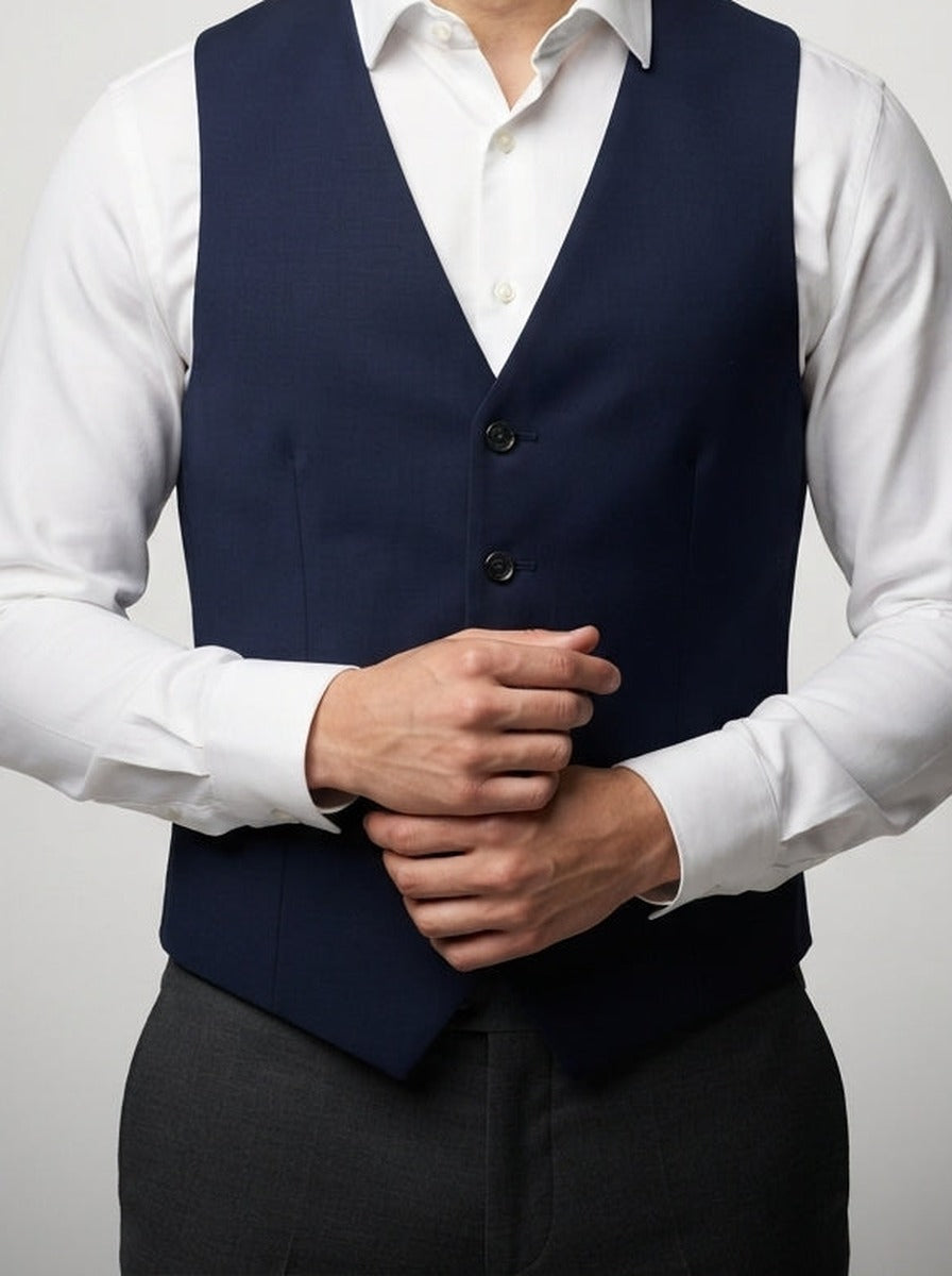 Men's Classic Tailored Wedding Suit Waistcoat