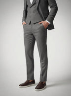 Men's Classic Three-Piece Wedding Suit with Notch Lapels
