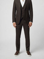 Men's Classic Three-Piece Wedding Suit with Notch Lapels
